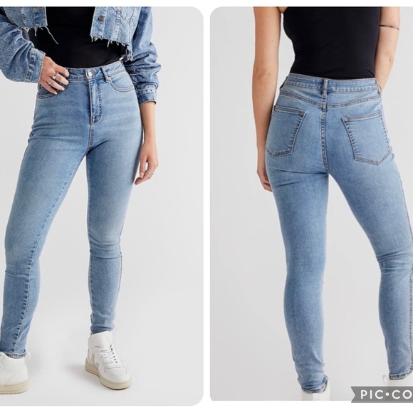 Free People CRVY High Waisted Stretch Skinny Jeans - Picture 1 of 14